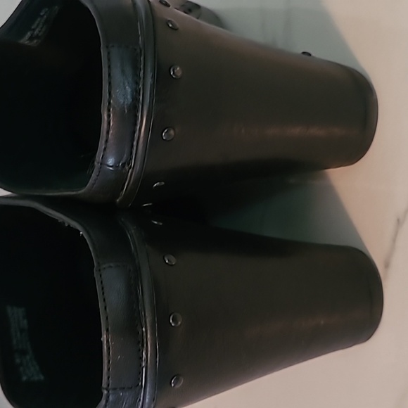 Dansko Francine Black Leather Studded Mules Heels Clogs Wmns EU 40 US 10-10.5 - Picture 12 of 15